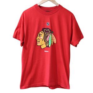 Reebok Chicago Black Hawks Red Short Sleeve Tee Small